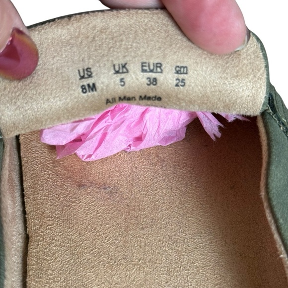 SOUL Naturalizer Womens Style Slip On Loafer Mules Shoes Green 8M Faux Suede EUC - Picture 7 of 8